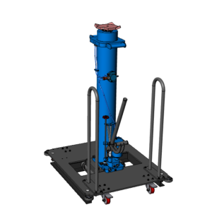 Напольный ямный подъемник с передвижным штоком (мобильный) 15 т 1000 мм. КПП15РП1000ПМ