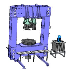 Пресс шиномонтажный для цельнолитых шин погрузчика 250 т. ПШ250